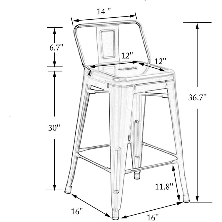 Williston forge saleh best sale bar & counter stool